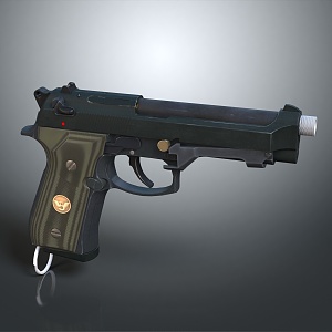 pistol semi-automatic pistol automatic pistol modern weapon hot weapon hot weapon gun military 3d model