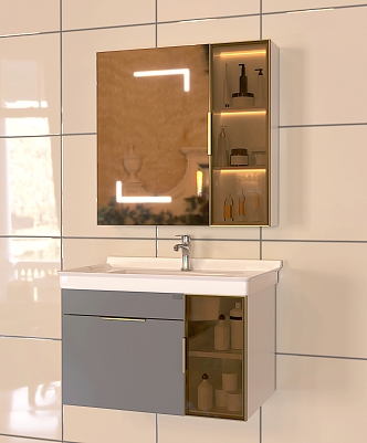 Bathroom cabinet combination 3d model