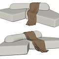 modern edra shaped sofa 3d model