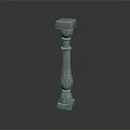 Classic Stone Decorative Column With Intricate Carved Details And Base