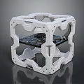 White Hollow Cube Shaped Daily Life Product With Storage Function And Modern Design