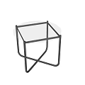 Sleek Modern Round Side Table With Glass Top And Chrome Metal Frame 3d model