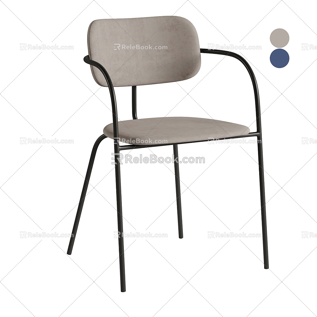 Nordic Simple Casual Chair 3d model