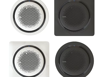Stylish Home Audio Speakers With Circular Mesh Design And Multiple Color Options 3d model