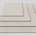 Light Colored Square Rugs Soft Textured Stacked For Modern Home Decor
