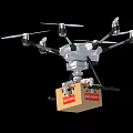 Smart Drone Delivering Package With Delivery Box For Efficient Service