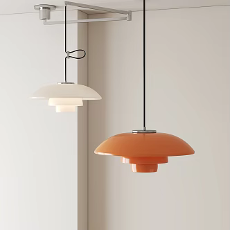 French Middle Restaurant Chandelier 3d model