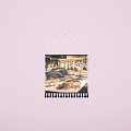 Café de la Paix Themed Tapestry With Cozy Cafe Interior And Decorative Design