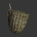 Handwoven Natural Fiber Basket With Handle For Daily Storage And Home Use