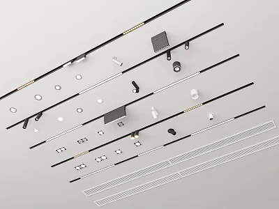 LED Recessed Downlights And Spotlights Ceiling Lighting Fixtures For Modern Home Decoration 3d model