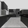 Modern Luxury Dark Marble Bathroom Interior With Full Functional Sanitary Ware And Elegant Practical Design