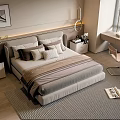 Modern Double Bed 3d model