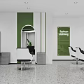 Modern Beauty Salon Interior With Styling Chairs Mirrors And Green Plants Lighting