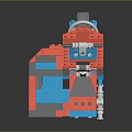 Colorful Lego Building Blocks Toy With Red Blue Gray Mechanical Design