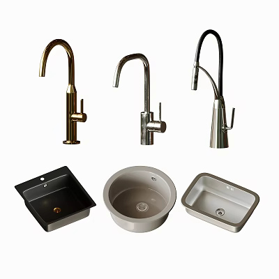 Modern wash basin IKEA faucet wash basin 3d model