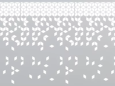 Gray Background With White Geometric Patterns Hexagons And Cubes Repeating Design 3d model
