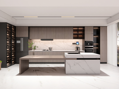 modern kitchen space model