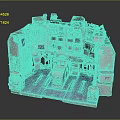 Detailed Water Vessel Cockpit Interior Model With Control Consoles And Instrument Panels
