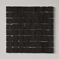 Modern Black Wooden Square Block Textured Wall Decor for Interior Design 3d model