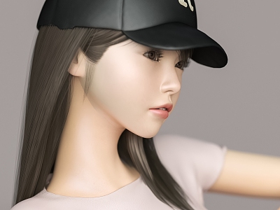 modern woman. 3d model