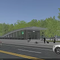 Subway station entrances and exits 3d model