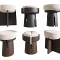 Silent Wind Stool Sofa Stool Low Stool Shoe Changing Stool 3d model