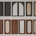 Middle-style cabinet door 3d model