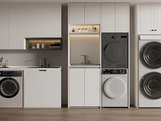 Modern washing machine cabinet 3d model