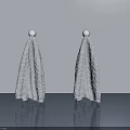 White Textured Swing Doors With Round Knobs In Minimalist Interior Design