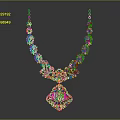 Elegant Golden Filigree Necklace With Intricate Design And Central Ornate Pendant