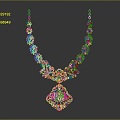 Modern Necklace Pendant Carved Pendant Tianzhu Necklace 3d model