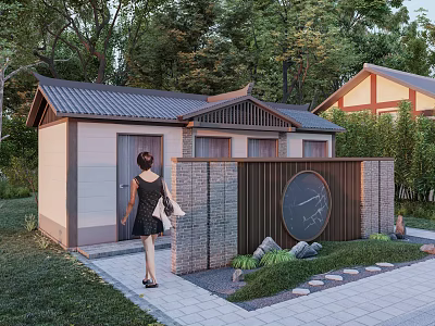New Chinese Style Public Toilet Public Toilet 3d model