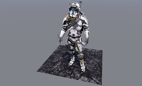 Modern robot sci-fi man 3d model