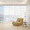 Modern Lazy Sofa Curtain Sofa 3d model