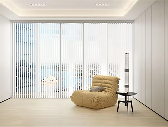 Modern Lazy Sofa Curtain Sofa 3d model