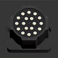 Black Housing Downlight Spotlight With Multiple LED Bulbs And Stable Stand Design 3d model