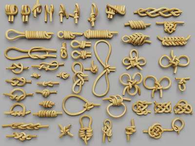 Modern rope knot 3d model
