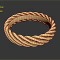 Golden Twisted Rope Design Fashion Ring For Elegant Daily Accessory Wear