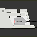 White Medical Device Monitor With ECG Waveform Display Screen Buttons Knobs And METRON Brand