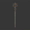 Industrial Style Decorative Utility Pole Furniture With Wooden Crossarms And Insulators