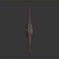 3D Rendered Sauropod Dinosaur with Long Neck and Textured Skin Standing on Gray Background