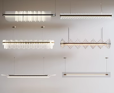 Long Chandelier Restaurant Chandelier Combination Chandelier Crystal Chandelier Combination Chandelier Minimal Chandelier 3d model