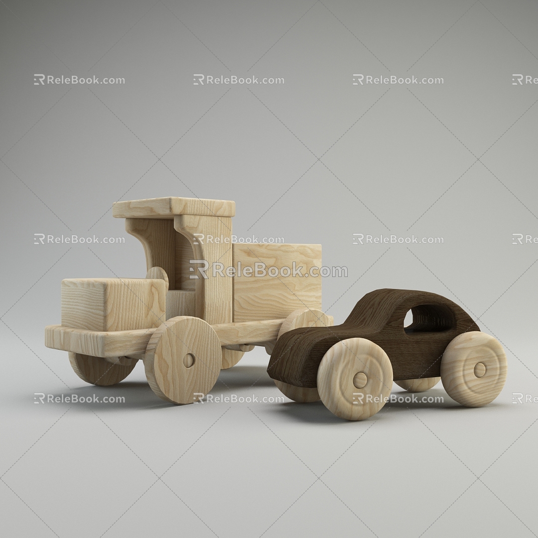 Wooden toys 3d model