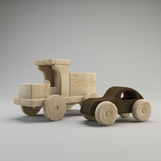 Wooden toys 3d model