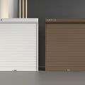 Wendun Roller Shutter Doors in White and Brown for Home Building Applications