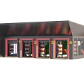 4S Auto Service Center With Numbered Bays And Professional Car Repair Equipment