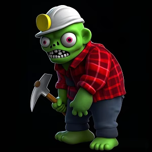 Zombie Miner Zombie Plants vs. Zombie 3d model