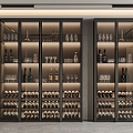 Glass Wine Cabinet Wine Cabinet Wine Wine Glass Wine Cabinet Ornaments Wine Display Cabinet Wine Cellar Wine Rack 3d model