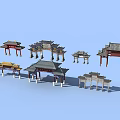 Traditional Chinese Archway Collection With Various Roof Styles And Architectural Designs