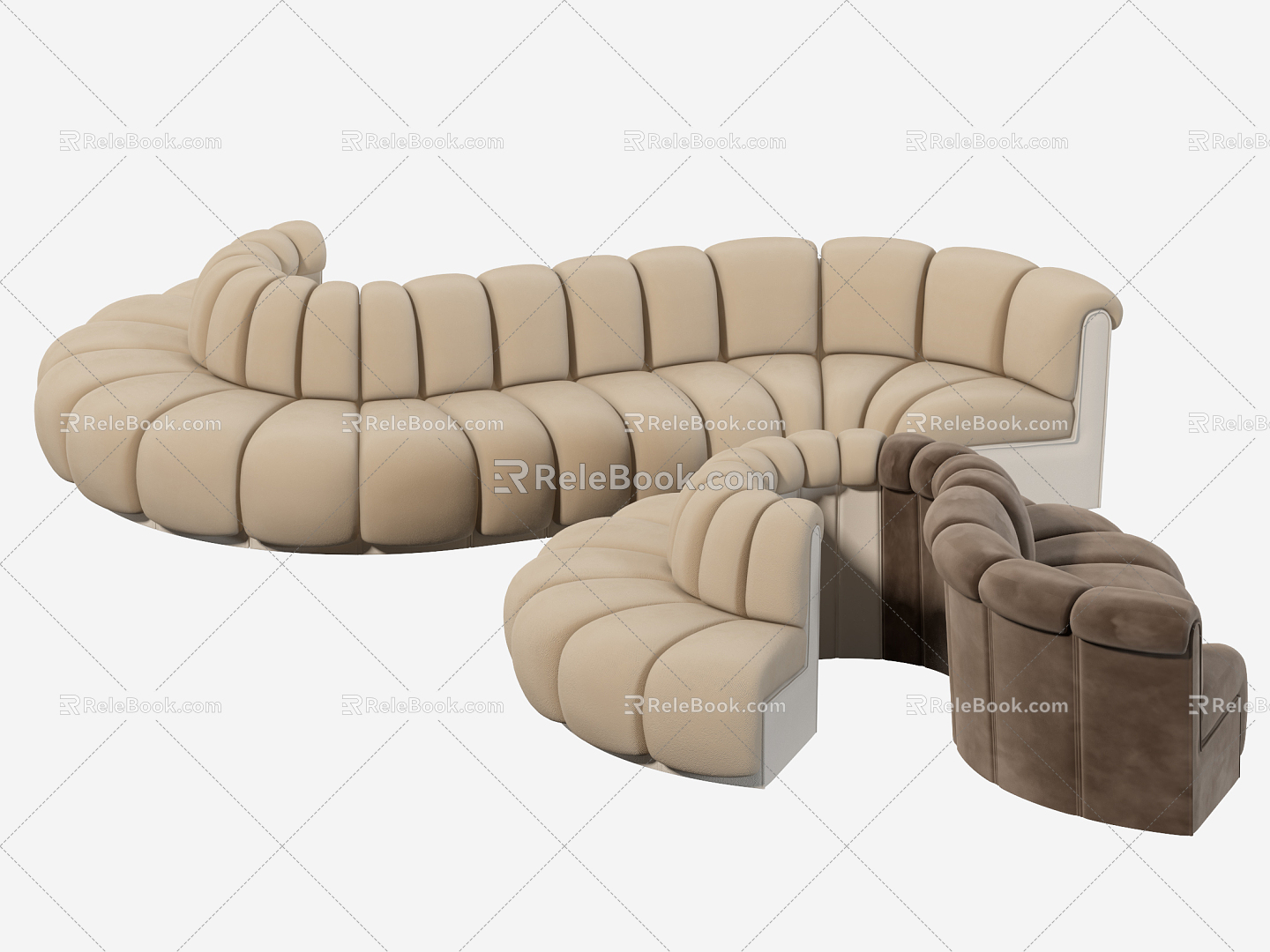 Modern shaped sofa model